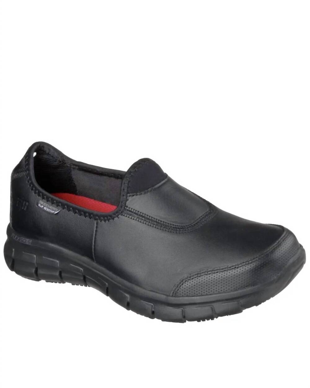NEW SKECHERS WORK women's sure track slip-on in black